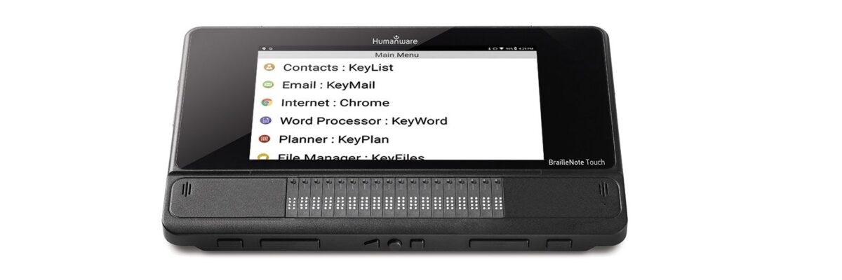 BrailleNote Touch plus 18 (18 cell Braille notetaker with a touchscreen)