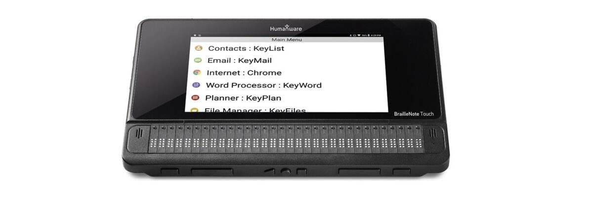 BrailleNote Touch plus 32 (32 cell Braille notetaker with a touchscreen)